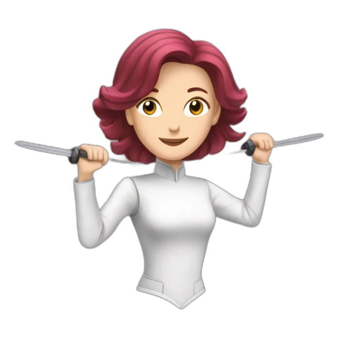 Audrey fleurot purple fencing sticker