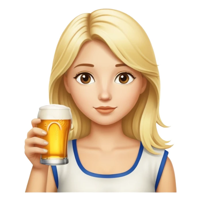 blonde girl with corona beer sticker