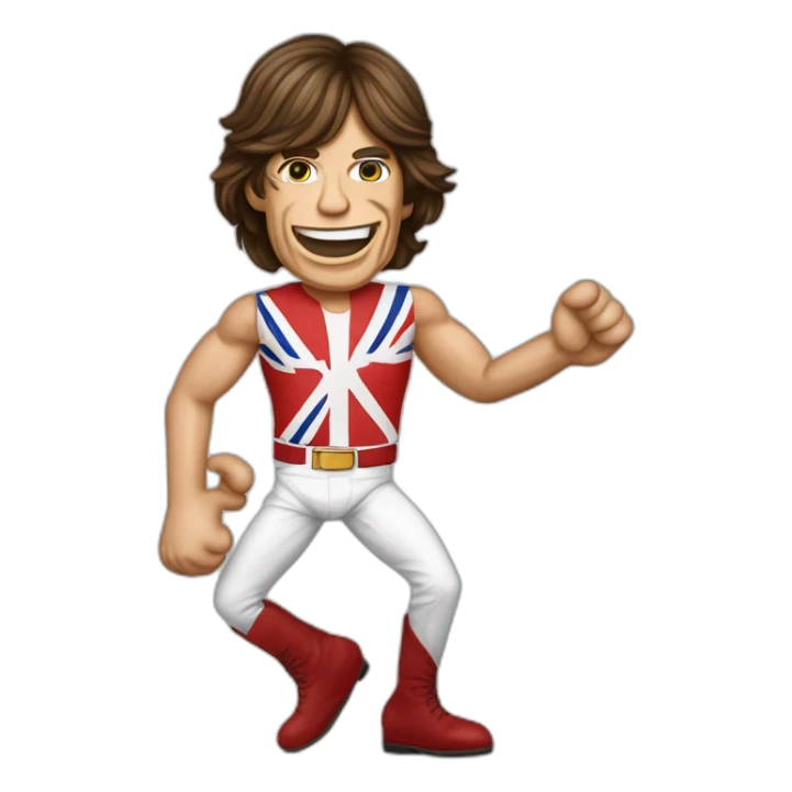 Mick jagger bailando cueca con una bandera de chile sticker