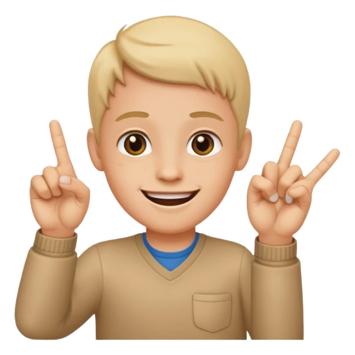 Yvl hand sign only 3 fingers up sticker