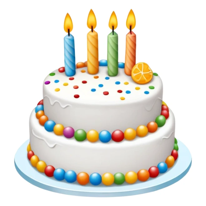 Um bolo de aniversário com o nome "Dinis" sticker