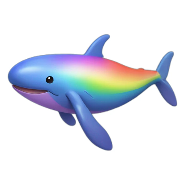 rainbow whale sticker
