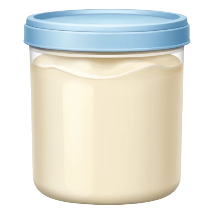 bote blanco de colágeno en polvo de vainilla sin cara sonriente sticker