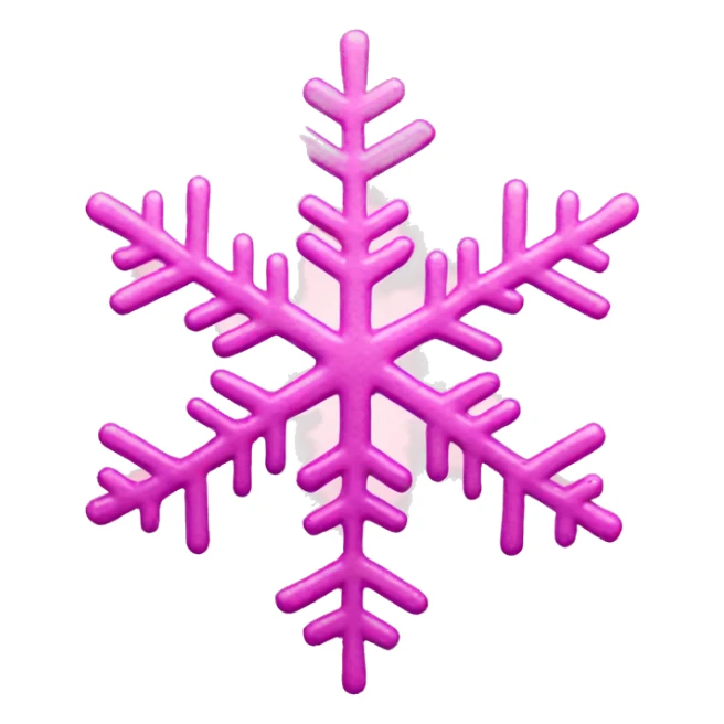 Pink snowflake  sticker