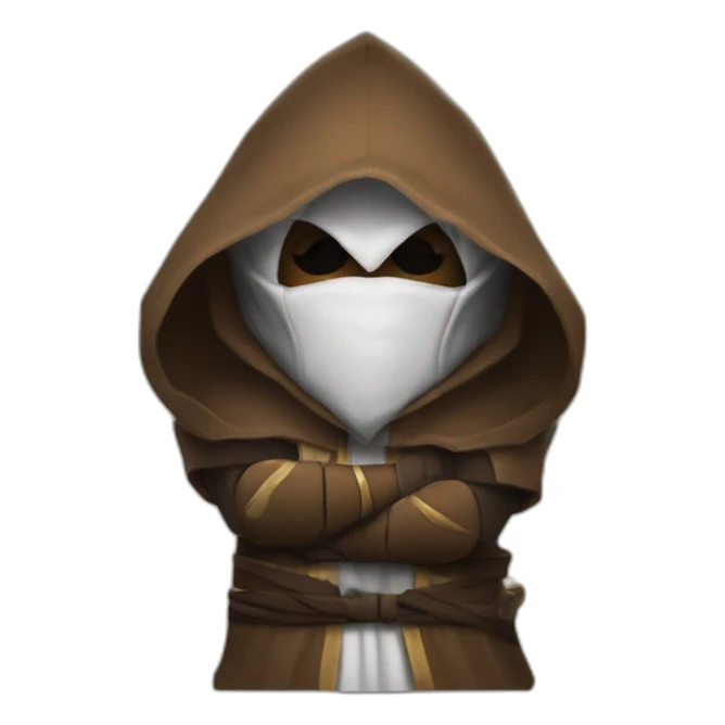 hooded jedi folding arms in world of warcraft sticker