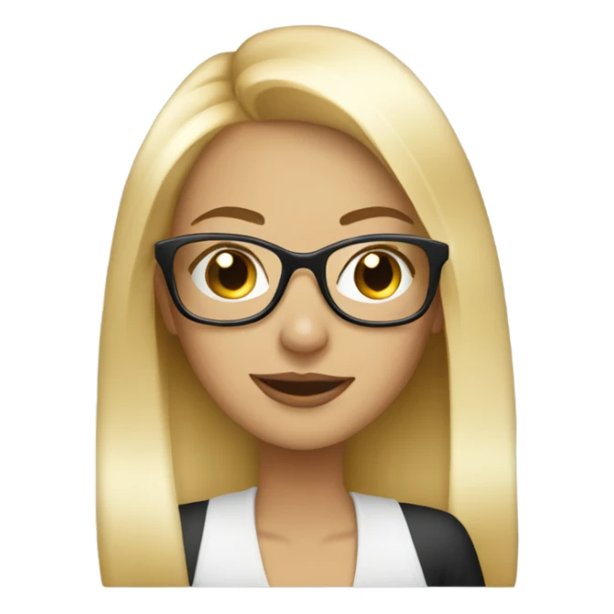 Blonde hot girl wearing glasses drinking champagne  sticker