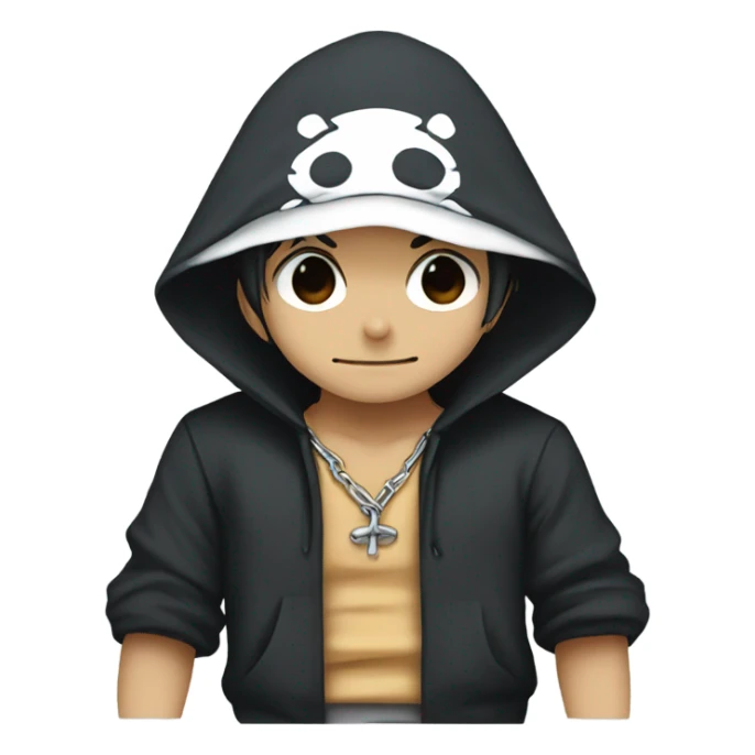 One piece hoodie sticker