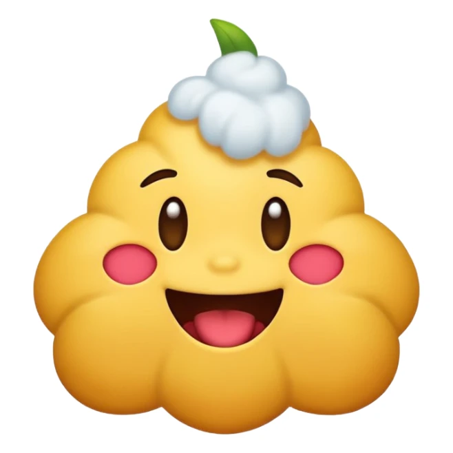 funny emoji inspired by the word 'Shitten', playful, lighthearted, not offensive sticker