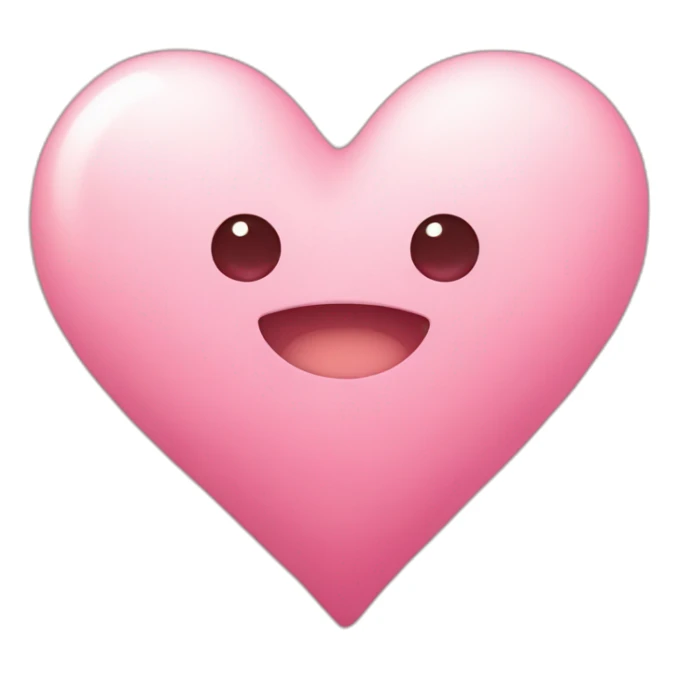 Love heart kawai sticker