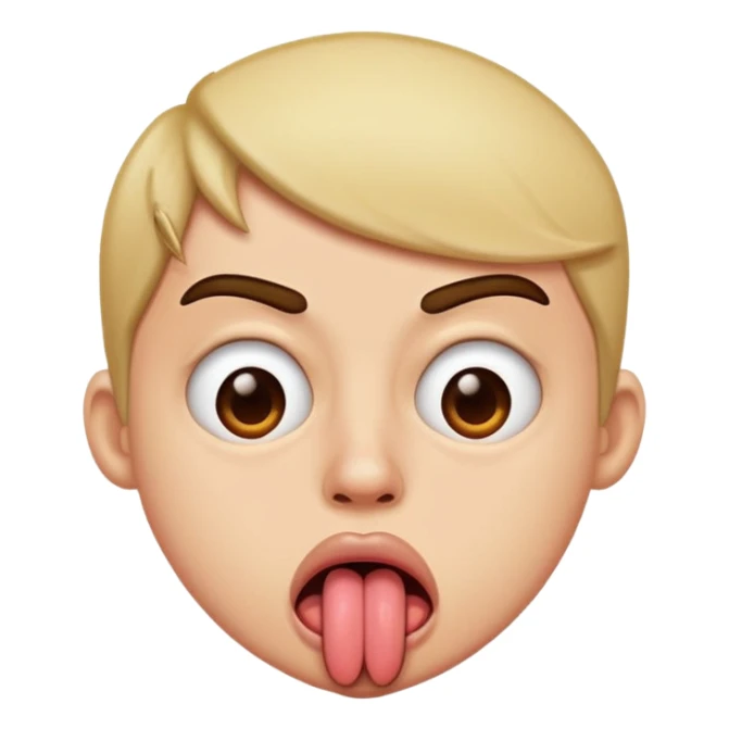 Grossed out with tongue out  sticker
