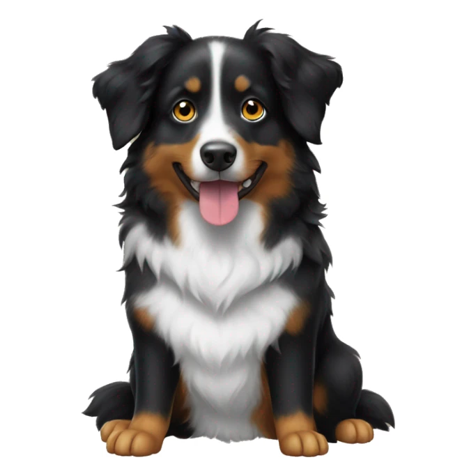 Small black australian shepherd dog Halloween costume  sticker