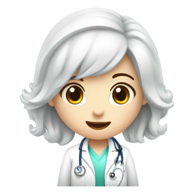  tooth cute doctor girl sticker