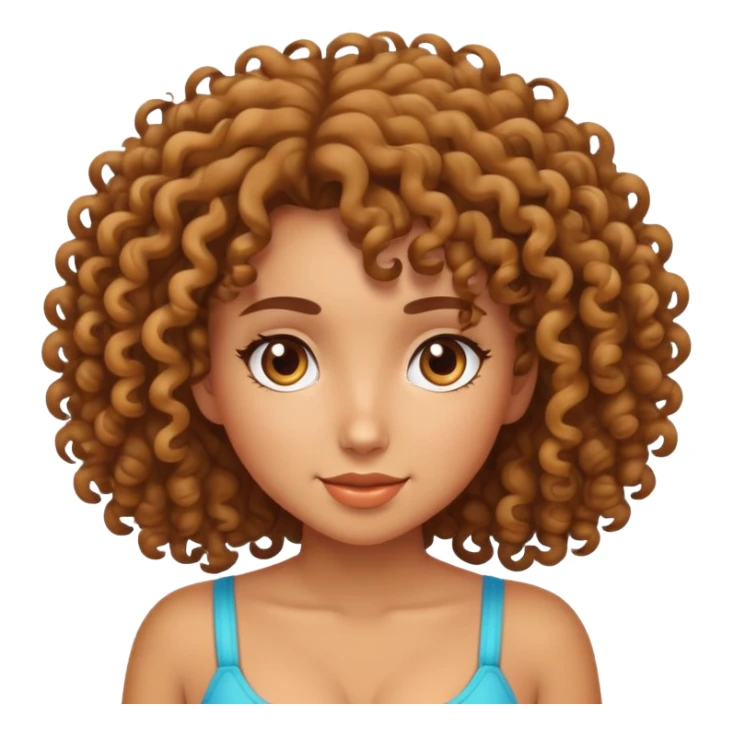 curly-haired girl with big butt sticker