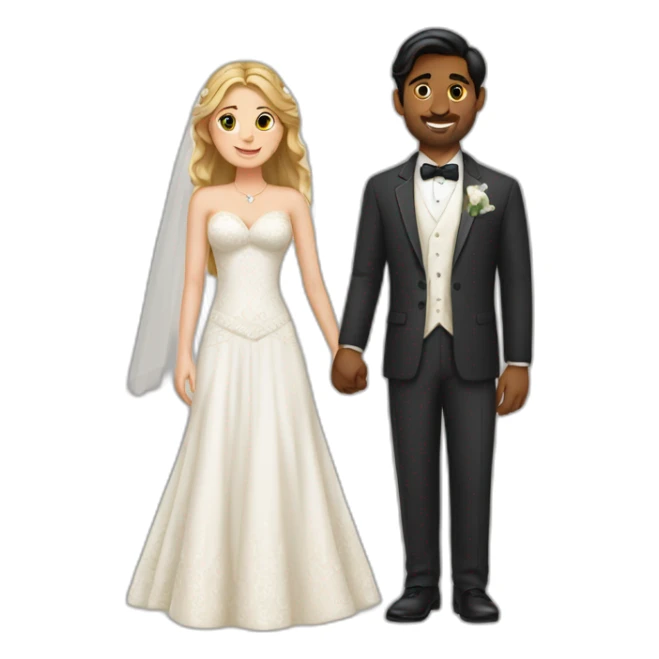 White women marrying indian men sticker