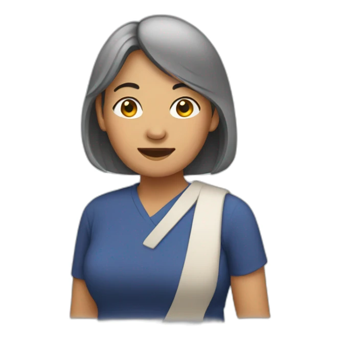 Pilipino middle aged woman sticker