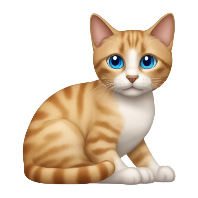 Tabbtwo cats, one Siamese cat with blue eyes and one  tabby ginger cat sticker