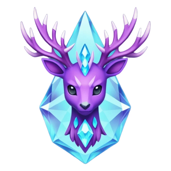 Pokemon legendary purple and cian crystal xerneas sticker
