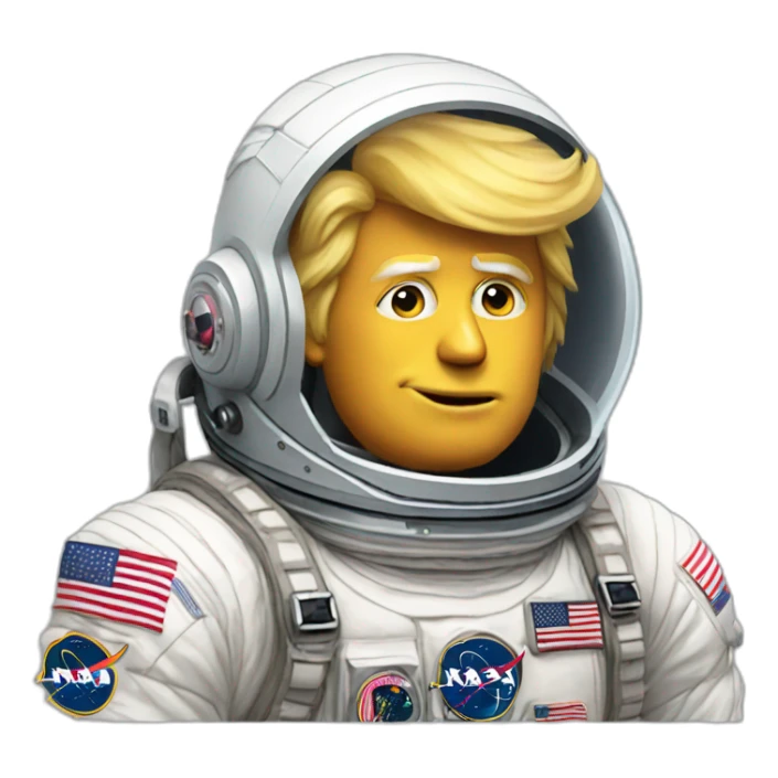 donald trump as astronaut sticker