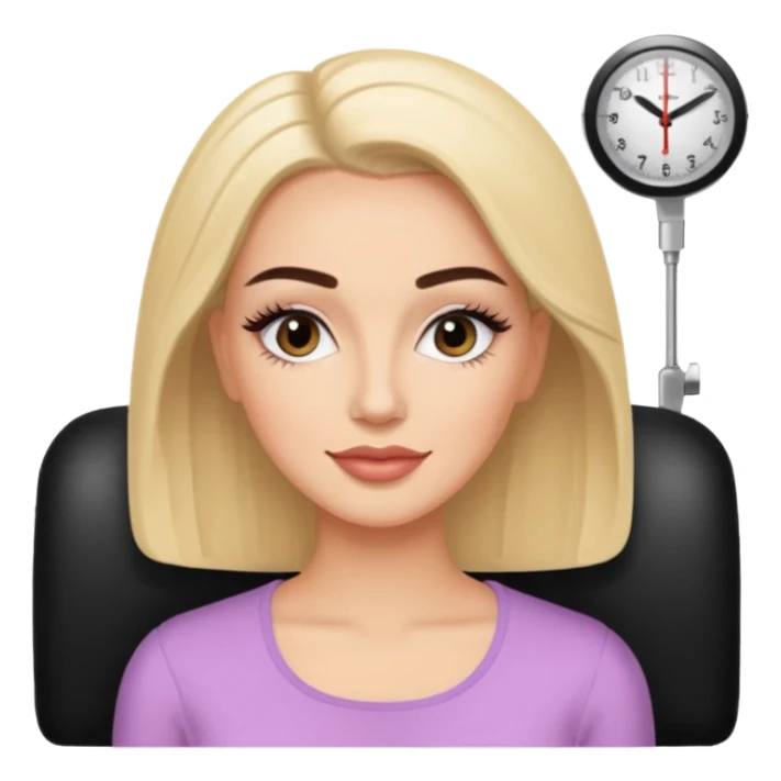 lady is relaxing (lash and brows salon) sticker