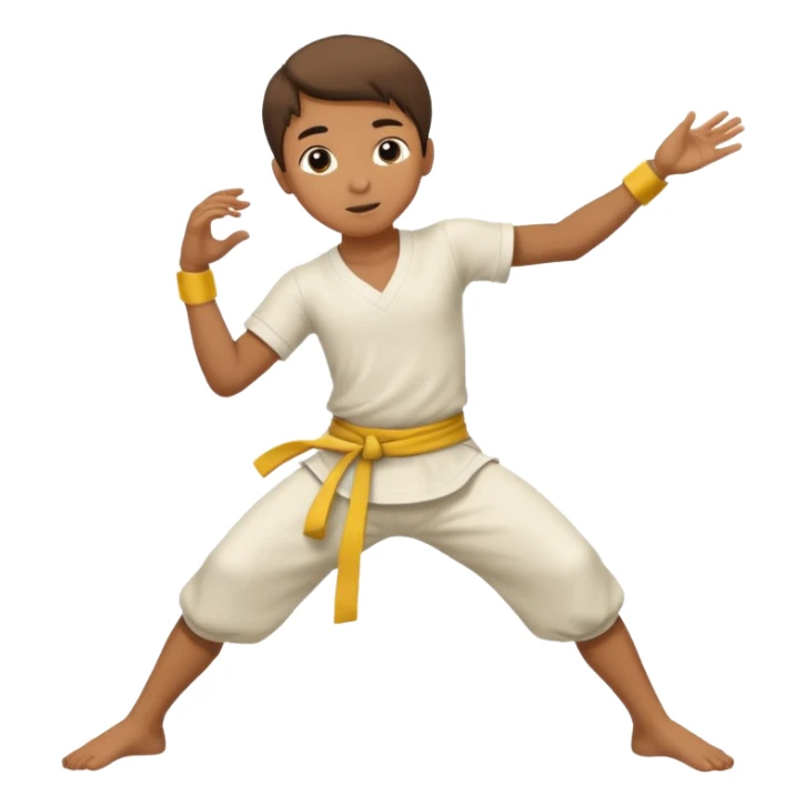 Faça um menino jogando capoeira  sticker