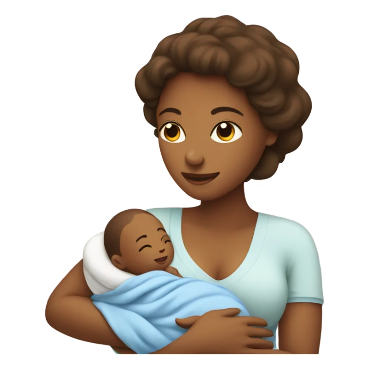 mother breastfeeding baby sticker