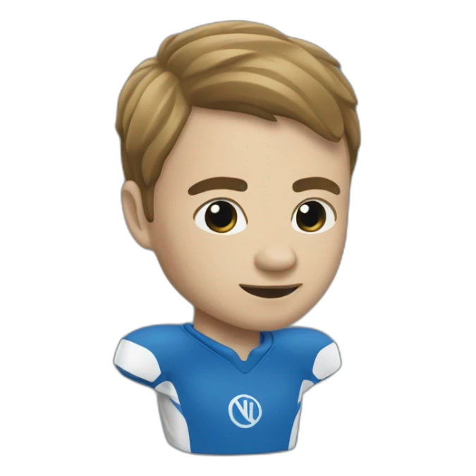 un chauve qui joue au foot sticker