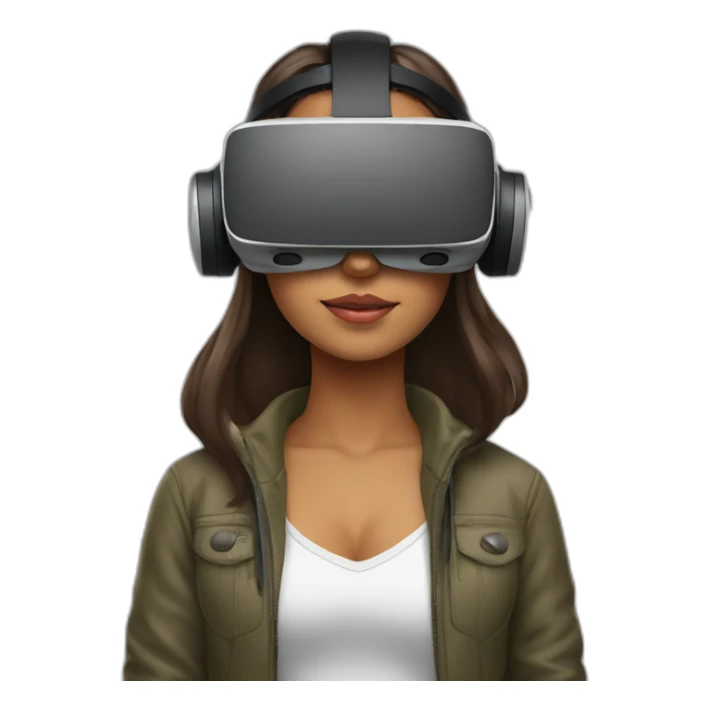 Graphic Designer colombian girl with VR headset sticker