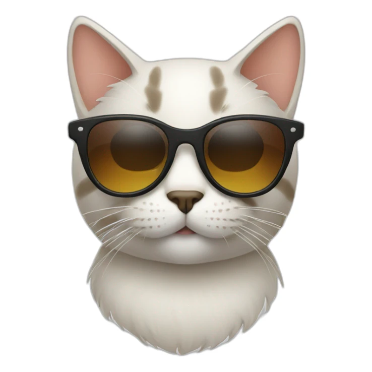 Cat with sunglasses sticker