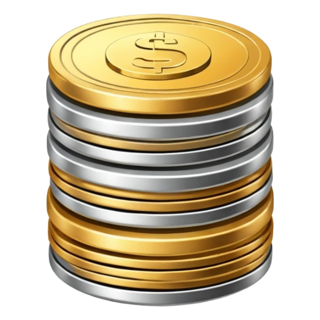 a stack of three coinsa stack of three coins sticker