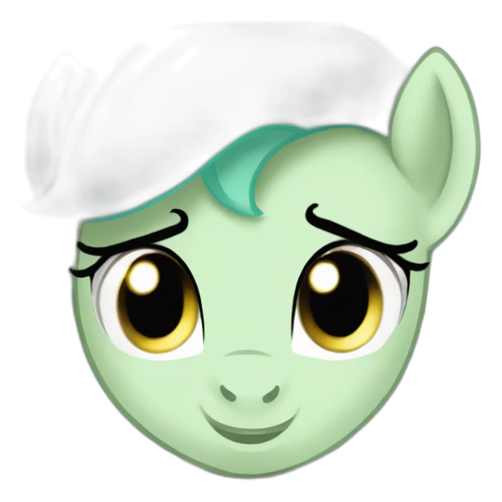 mlp pony Lyra Heartstrings looking at you skeptical and disapprovingly sticker