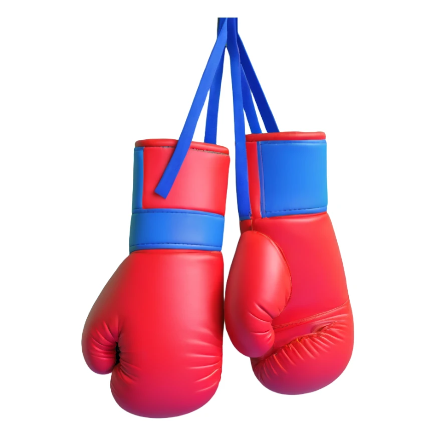 Boxing gloves with Mario colors, red with blue straps sticker