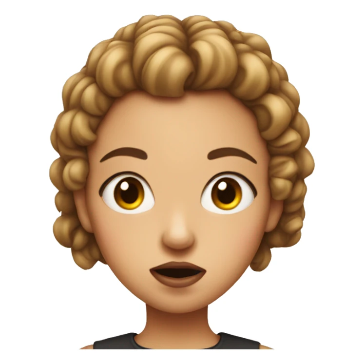 Mad girl with kitty ears and lips sticker