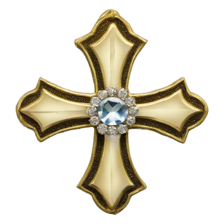 Badge of the cross, diamond,   sticker