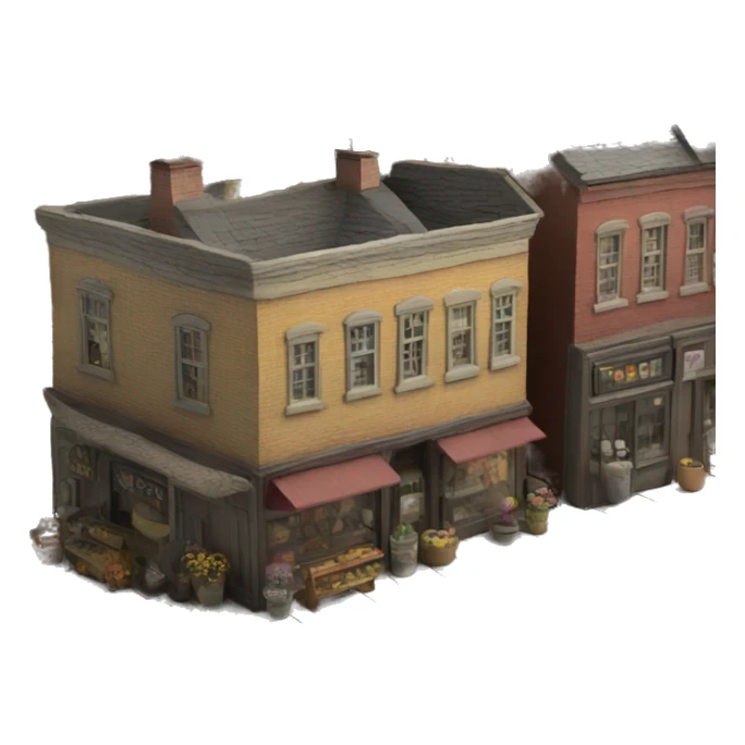 Town diorama from Betelgeuse  sticker