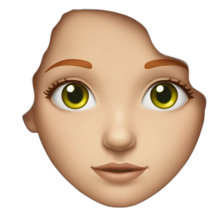 Ukrainian redhead girl with green eyes  sticker