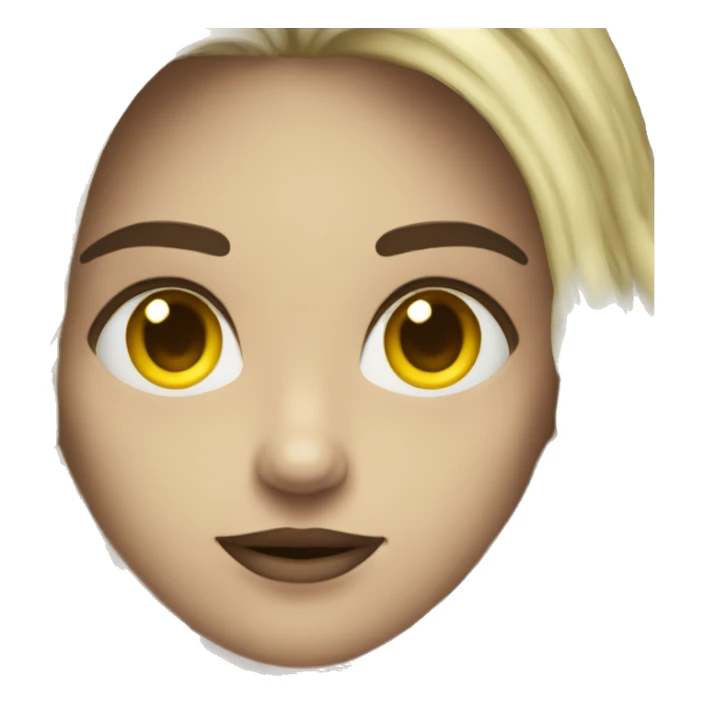 Una cara de terror de color amarilla y pixeleada sticker