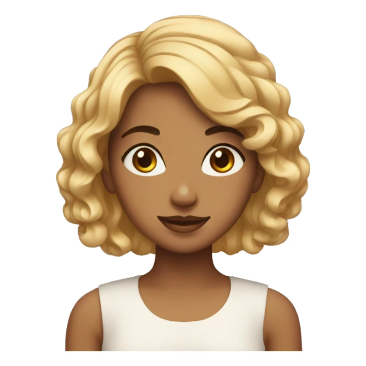 Desi girl with short wavy hair  sticker