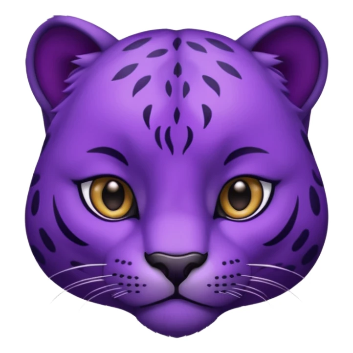 Purple Panther face turned to the side sticker