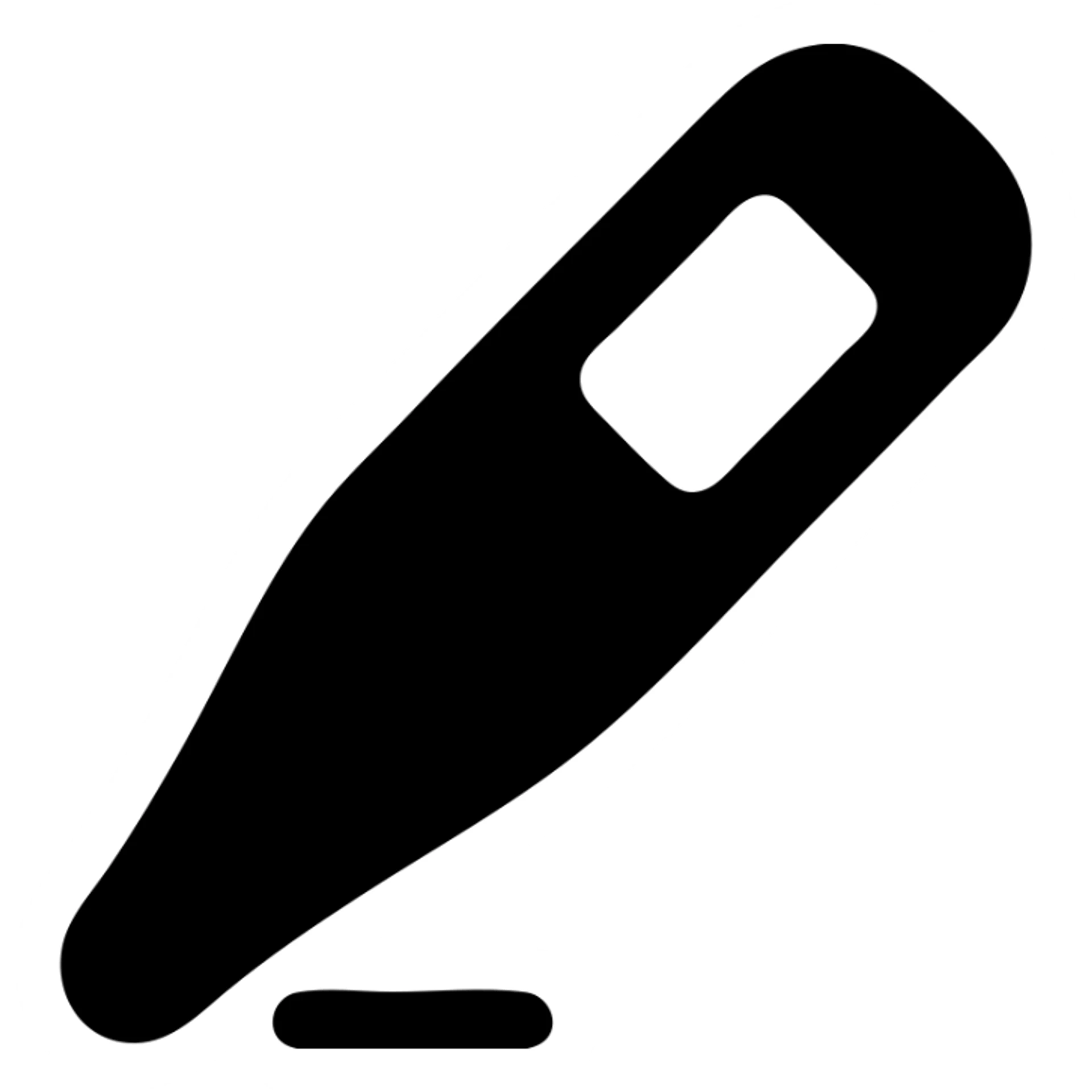 solid filled reading pen icon sticker