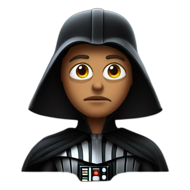 El fary on Darth Vader suit without helmet Pixar style sticker