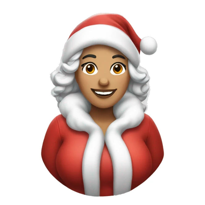 Latina Santa with a pile of snow  sticker