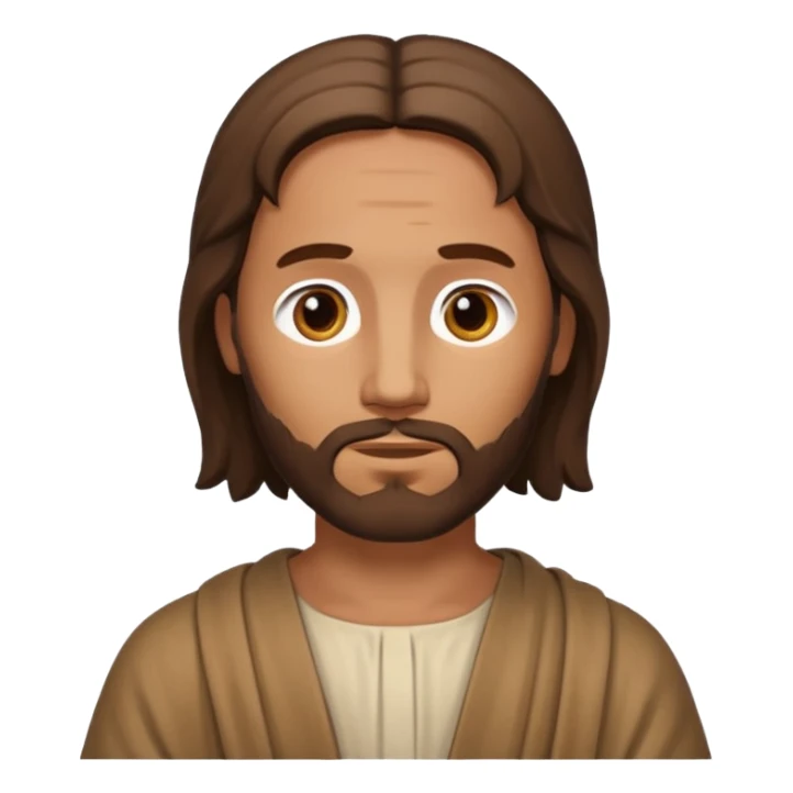 portrait, head and shoulders, Jesus's apostle Thomas, normal emoji style sticker