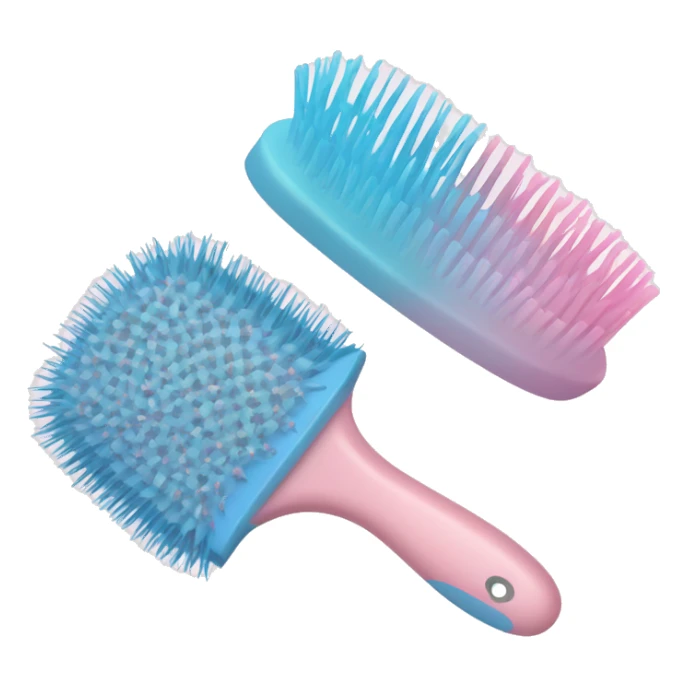 Pastel pink and blue hairbrush sticker