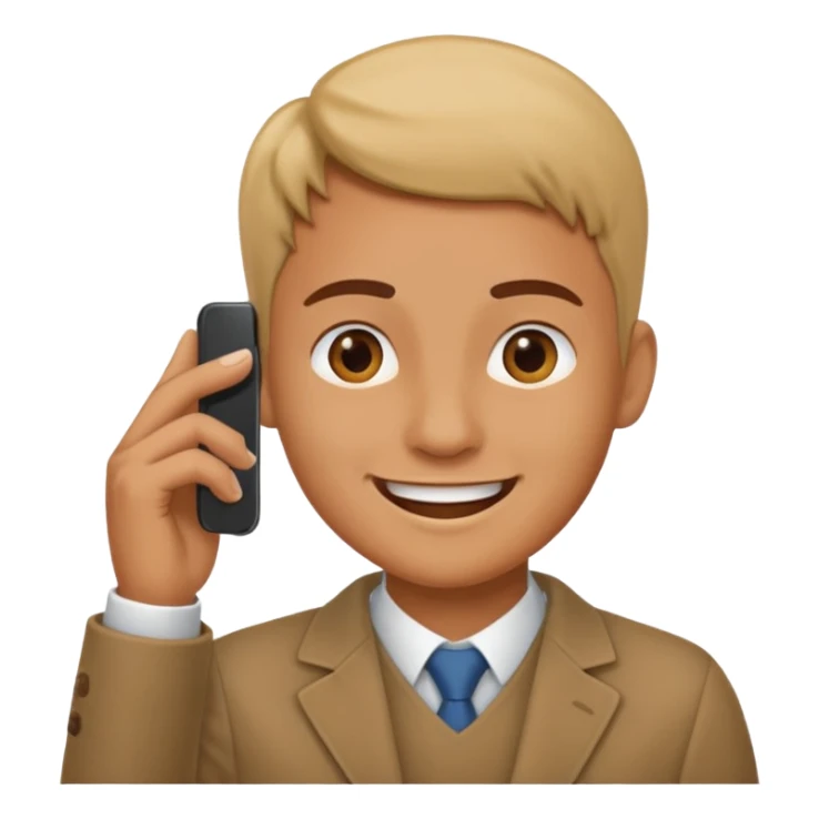 Person sending a voice message on the phone sticker