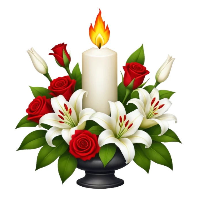 Eternal flame and flowers, symbol of remembrance May 9 sticker
