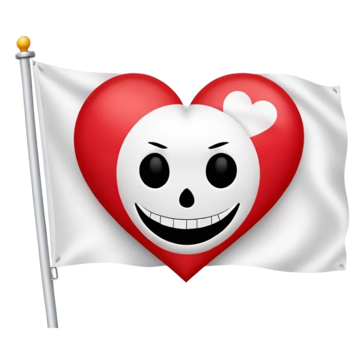 One Piece Heart Pirates flag with smiley face symbol sticker
