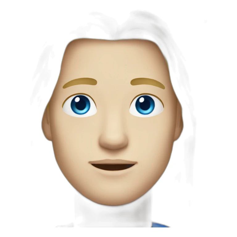 Young blonde white male long hair blue eyes sticker