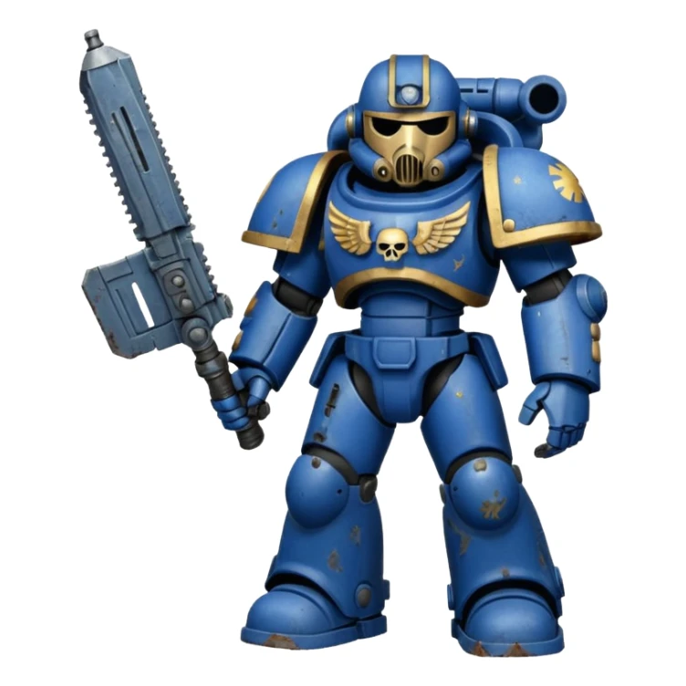 warhammer40k space marine holding a weapon sticker