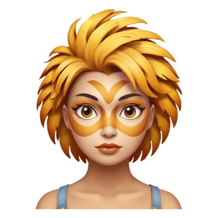 Woman turns into a chicken sticker