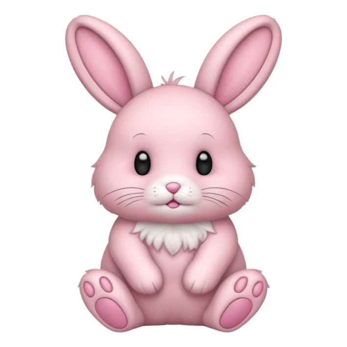 Pastel pink bunny sticker